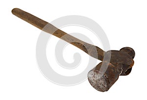 Head of a ball-peen hammer with handle