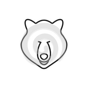 Head of bear symbol. Bear icon, logo