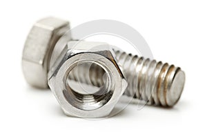 Head bolt and nut with washer