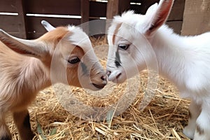 head-butting game of tiny goats continues but with more intensity