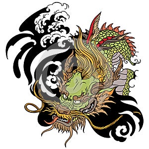 Head of Chinese or East Asian dragon