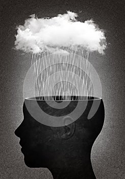 Head with cloud