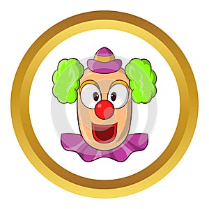 Head of clown vector icon