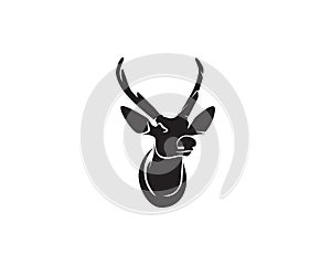 Head deer animals logo black silhouete icons