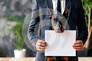 head of a Doberman dog