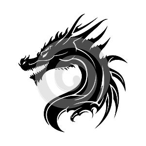 Head dragon tattoo design