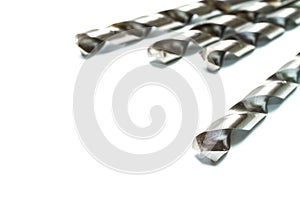 Head of Drill bits on white background.