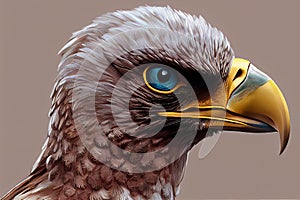 The head of the eagle. Condor. Illustration for books, cartoons and printing products