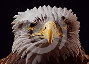 The head of the eagle. Condor. Illustration for books, cartoons and printing products