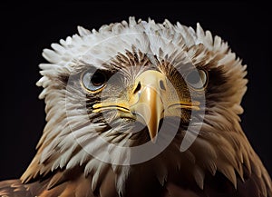 The head of the eagle. Condor. Illustration for books, cartoons and printing products