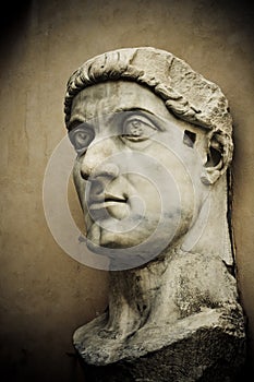 Head of emperor Constantine, Capitol, Rome photo