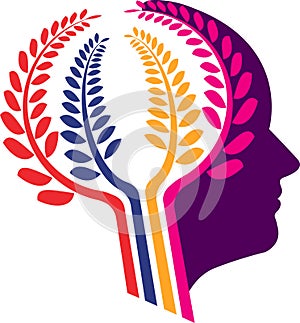 Head flower logo