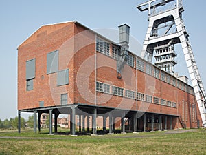 Head-frame and a building in a coal mine
