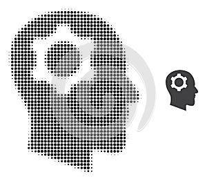 Head Gear Halftone Dotted Icon