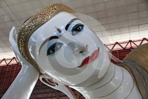 Head of giant reclining Buddha