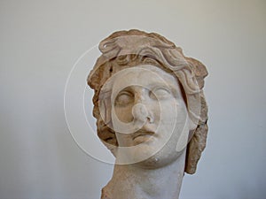 Head of Helios at archaeological Museum of Rhodes Greece