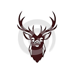 Head Horn Deer Stag Buck Reindeer Logo Design Inspiration