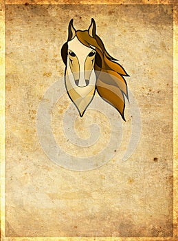 Head of the horse with frame