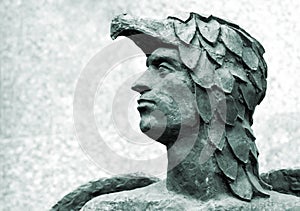 Head of Icarus antique sculpture