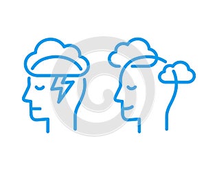 Head icon with cloud