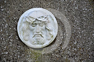 Head of Jezus Christ, stonecarving