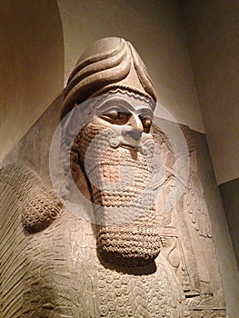 Head of Lamassu in Metropolitan Museum of Art.