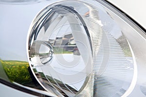 Head lights of a car
