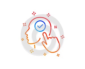 Head line icon. Select user sign. Vector