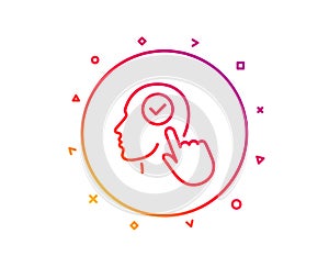Head line icon. Select user sign. Vector