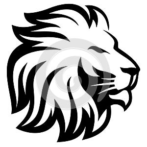 Head Lion line silhouette