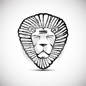 Head lion logo vector design, rastafarian concept