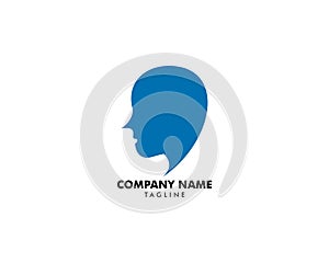 Head Logo abstract design vector template