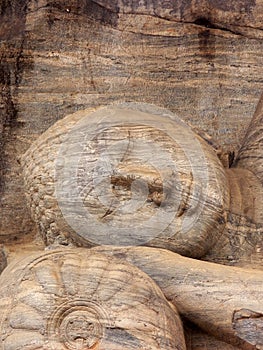 Head of the Lying Buddha