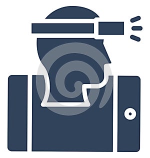 Head mounted display Isolated Vector icon which can easily modify or edit