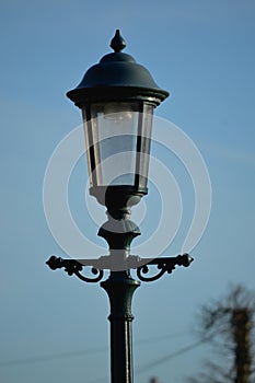 Head of an old fashioned victorian style lampost