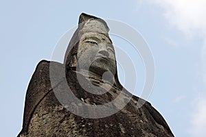 Head of Oya Peace Kannon Statue near Utsunomiya in Japan