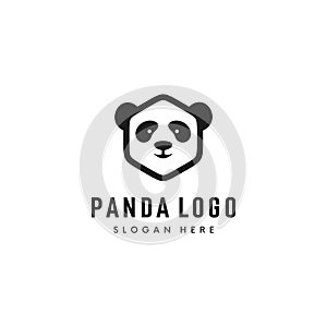 Head panda Vector Logo Design