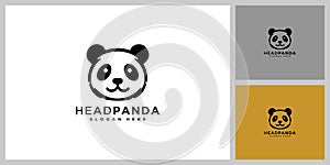 head panda Vector Logo Design