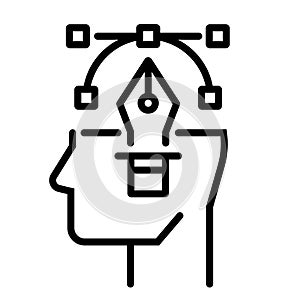 Creative Thinking Line illustration