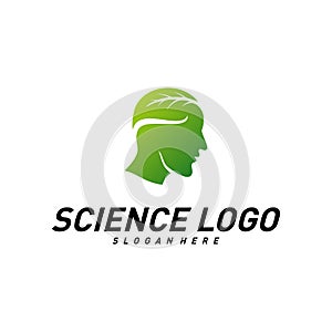 Head People with Leaf Logo Vector Template. Brain, Creative mind With Nature, learning and design icons. Man head, people symbols