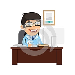 Head Physician at His Desk