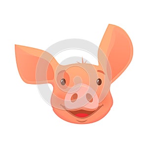 Head of pink pig
