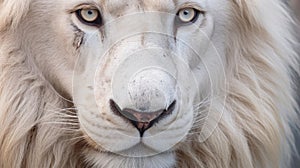 Head Portrait of Majestic White Lion