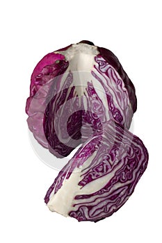 Head of red cabbage