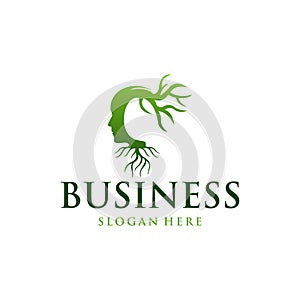 Head Root Tree Abstract Environment Business Ecology Logo