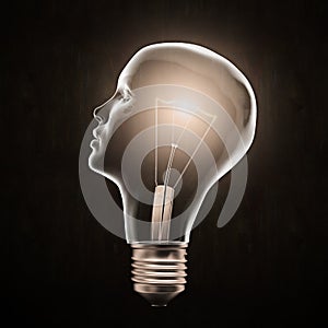 Head shaped light bulb