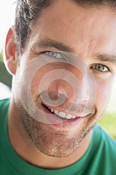 Head shot of man smiling