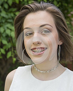 Head shot of a teenage girl before 1st Dance