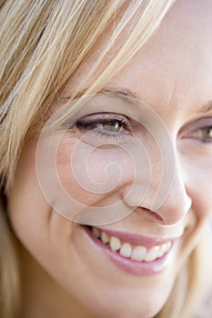 Head shot of woman smiling