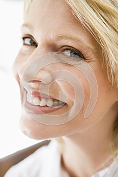 Head shot of woman smiling